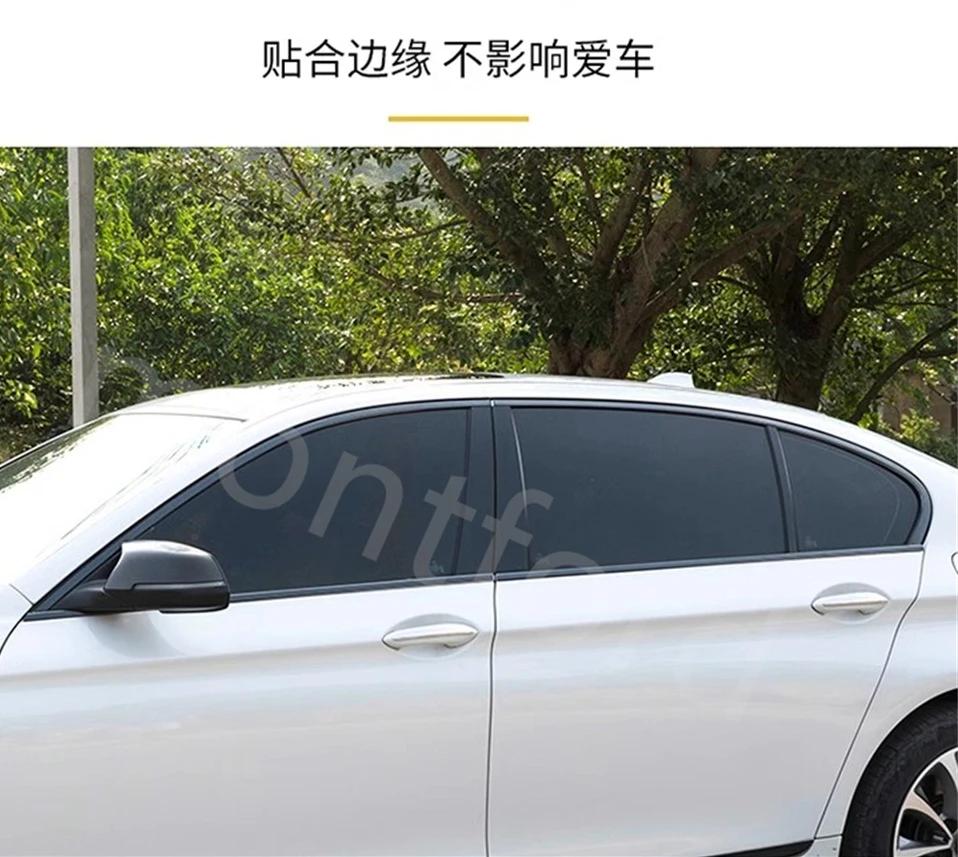 car styling Black Steel Window Molding Frame Strips Trim Cover For BMW 5 Series F10 2011-2017
