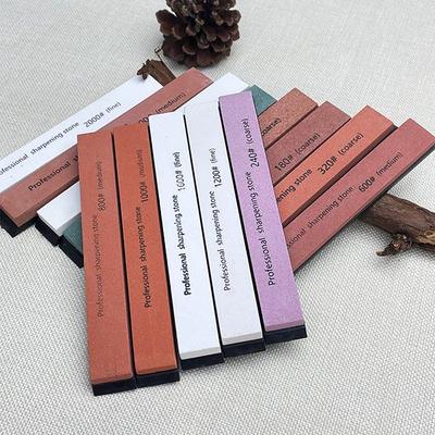 White Corundum Fixed Angle Small Whetstone Sharpening Strip for Kitchen Knives