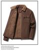 Men's High-Quality Suede Plush Jacket with Lambswool and Velvet: Warm, Thick Cotton Coat for Autumn and Winter