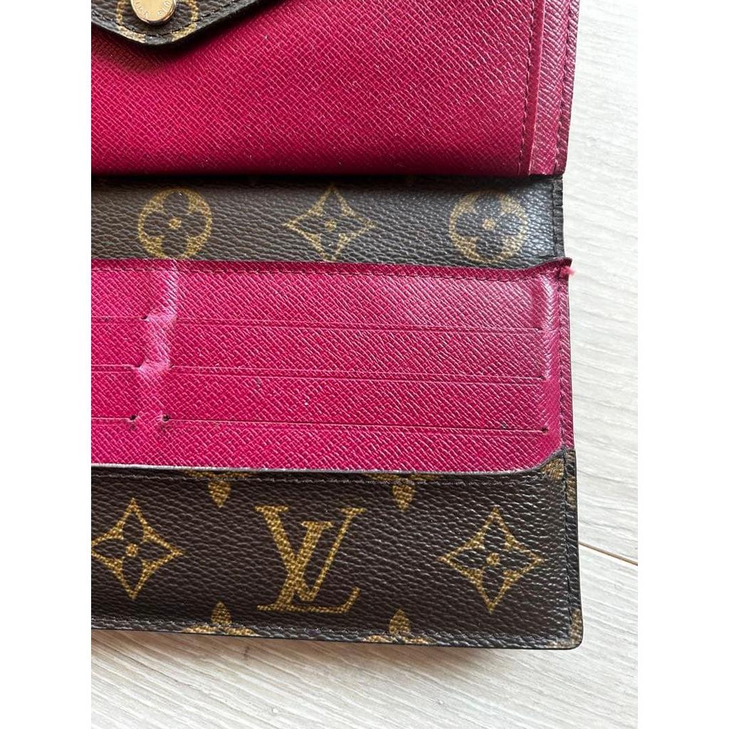 Used Louis Vuitton Monogram Marielouise Long Wallet Fuchsia