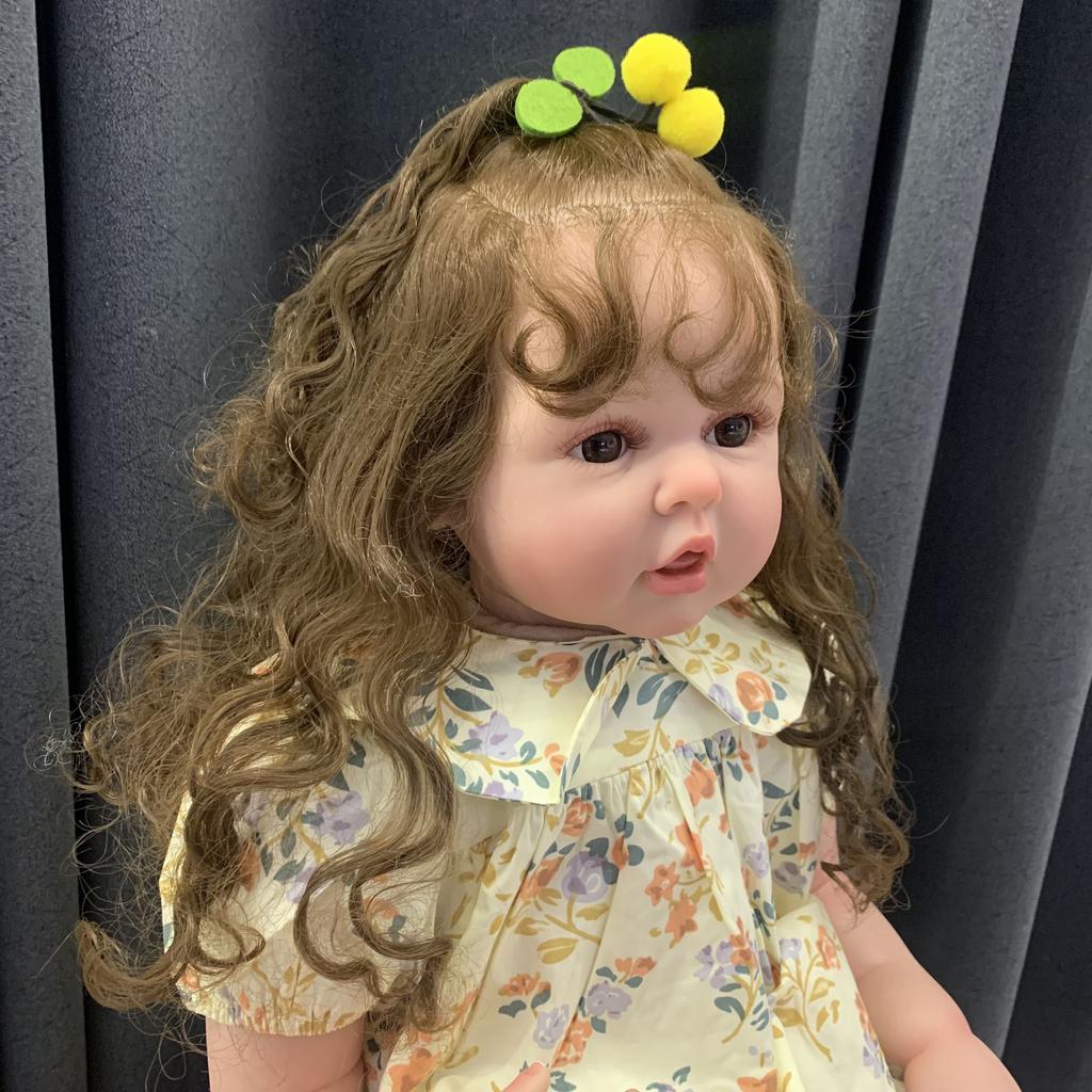 3D Paint Skin With Vein Silicone Reborn Baby Doll Toy For Girl 60 CM Long Hair Princess Toddler Art Bebe Birthday Gift