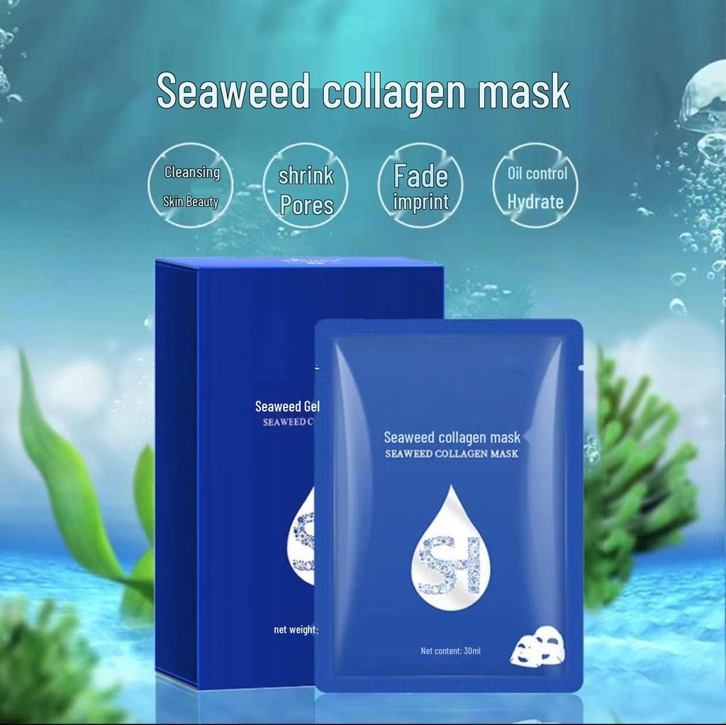 SEOMOU Seaweed Collagen Mask: Moisturizing, Hydrating, Lifting, Firming, Anti-Wrinkle, and Line-Reducing.