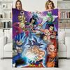 D-Dragon Ball Goku Super Z Soft Warm Flannel Blanket Art For Bedroom Wall Living Room Decor Bed Picnic Office for Birthday Gifts