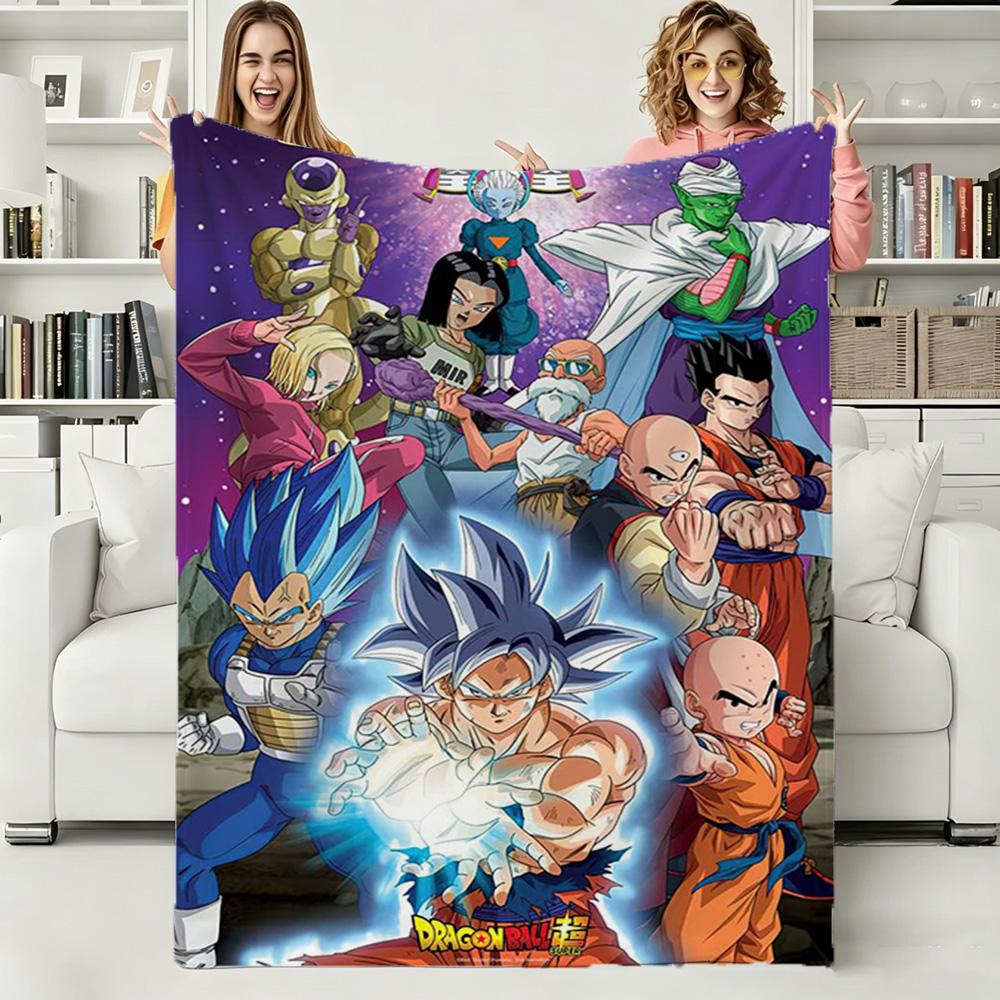 D-Dragon Ball Goku Super Z Soft Warm Flannel Blanket Art For Bedroom Wall Living Room Decor Bed Picnic Office for Birthday Gifts