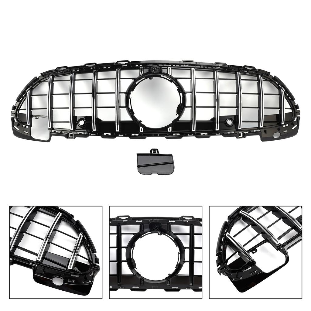 GTR Style Front Bumper Grille Grill W/Camera Fit Mercedes Benz W206 2022-2023
