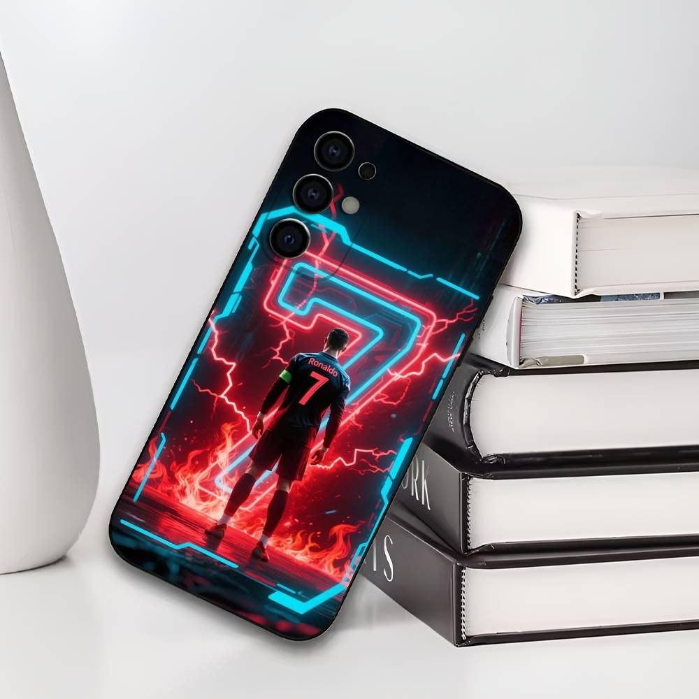 

C-CR7 Football Ronaldo Phone Case For Samsung S25,S24,S21,S22,S23,S30,Ultra,S20,Plus,Soft Silicone Black Cover Samsung S21lite