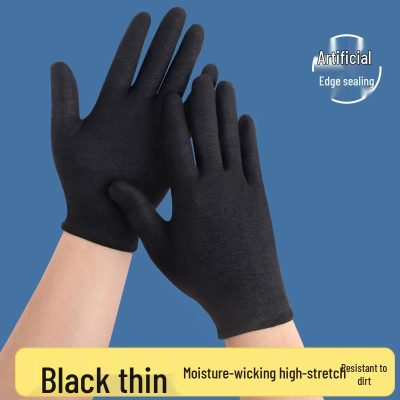 Breathable Gray Cotton Gloves – Unisex Summer Style for Chores, Driving, and Cycling with Sun Protection and Sweat-Wicking Fabric