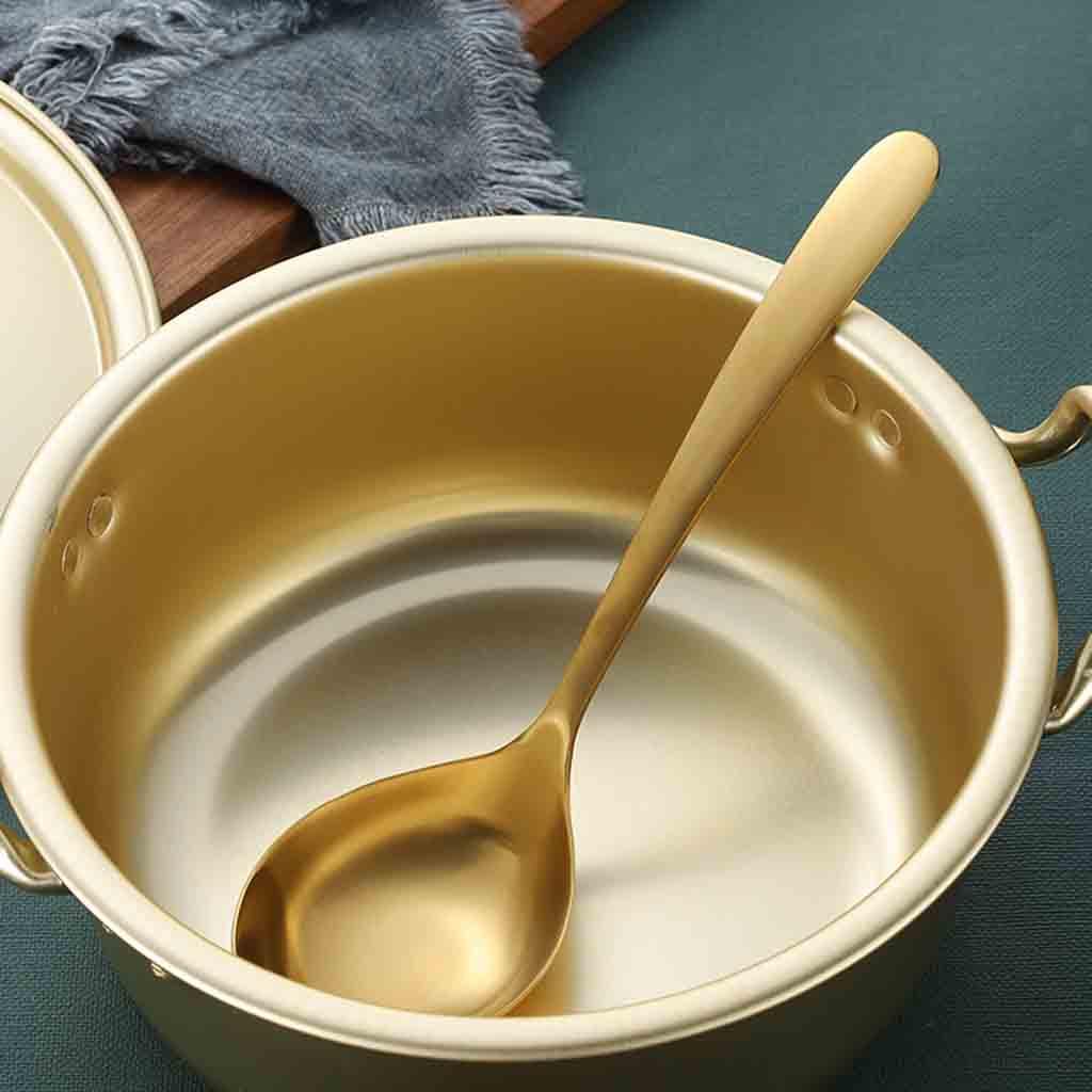 Rainbow oțel inoxidabil supă lingură amestecare instrumente de băut metal mare desert