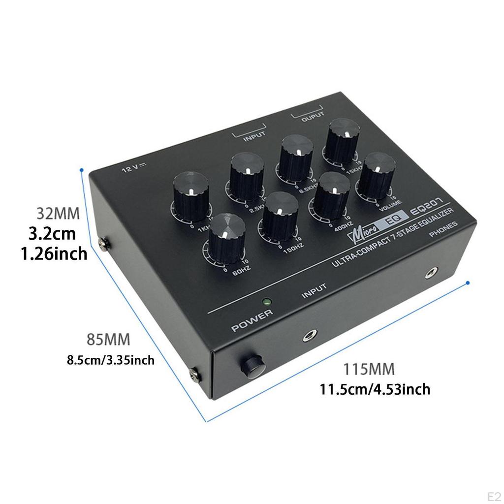 EQ207 7 Band Equalizer Stereo for Live Performance Home Recording Sound