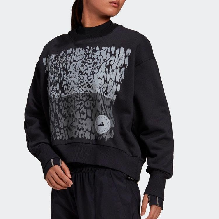 Adidas Graphic Sweat Pullover Hoodie Women Hoodies Black GL4153