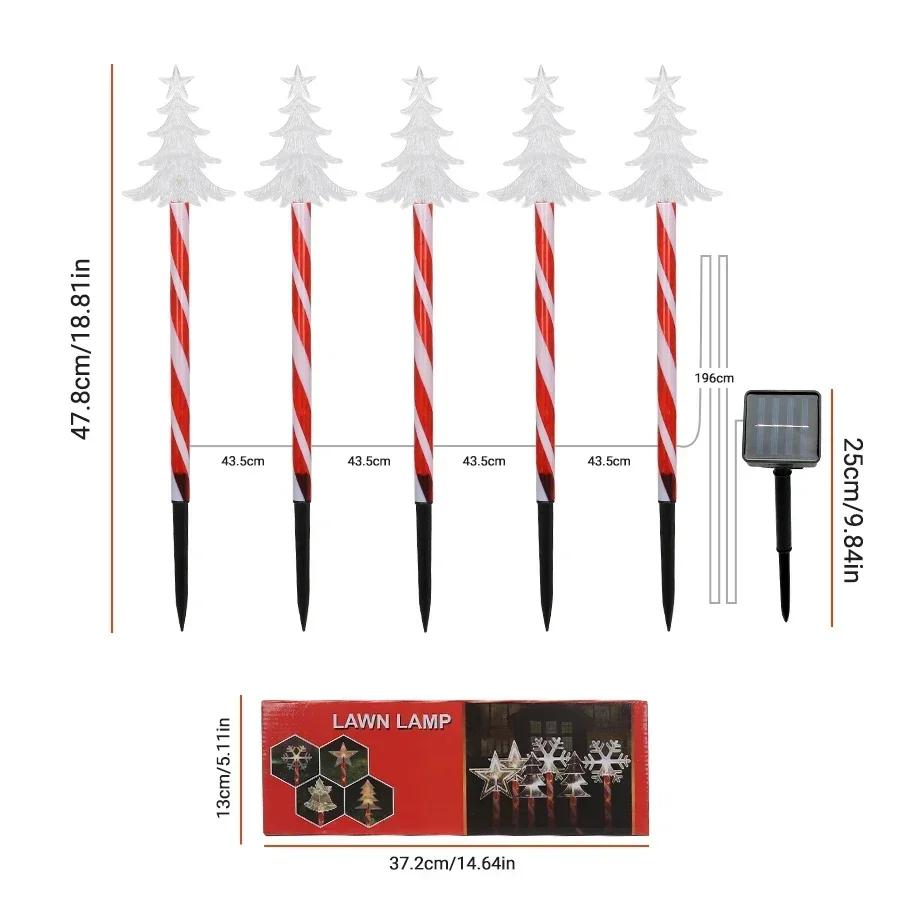 Christmas Solar LED Lights Santa Claus Christmas Tree Ground Lights Christmas Outdoor Garden Decorative Lights Night Lamp