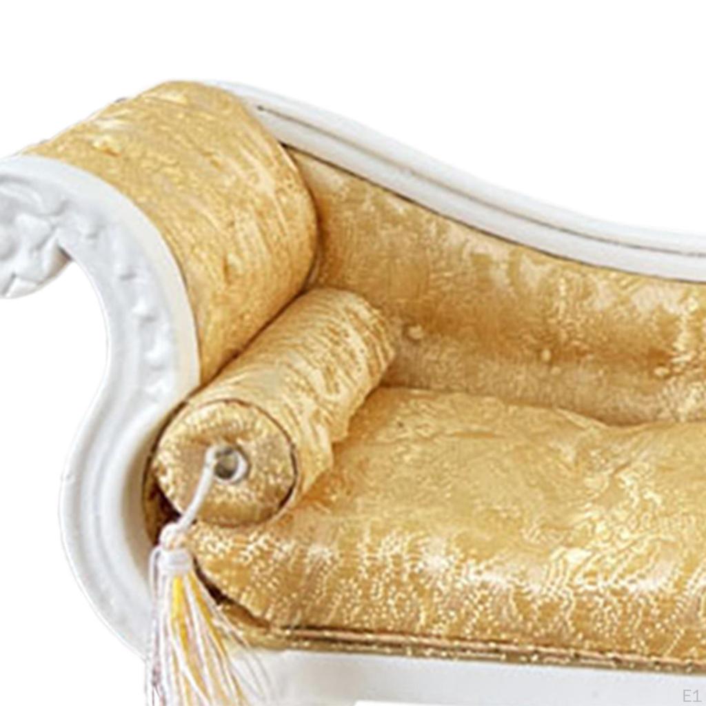 DIY Mini Bench Chair Lounge for 1/12 Dollhouse Wooden Sofa