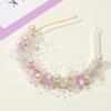 Sweet Style Flower Garland Headband Simple Design Bride Wedding Crown Beaded Headpiece  Children