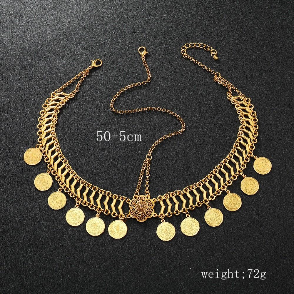 Simulace Drahokam Dekor Květina A Kruhový Střapec Design Pokrývka hlavy Zlatá