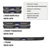 Car Logo Carbon Fiber Leather Door Sill Anti-Scratch Decorative Sticker Accessories For Lada Xray Granta Largus Kalina Largus