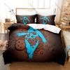 Cool Lovely Cartoon Monster Cookie Pattern Bedding Set 1 Duvet Cover + 2 Pillowcases HD Digital Print Bed Linen