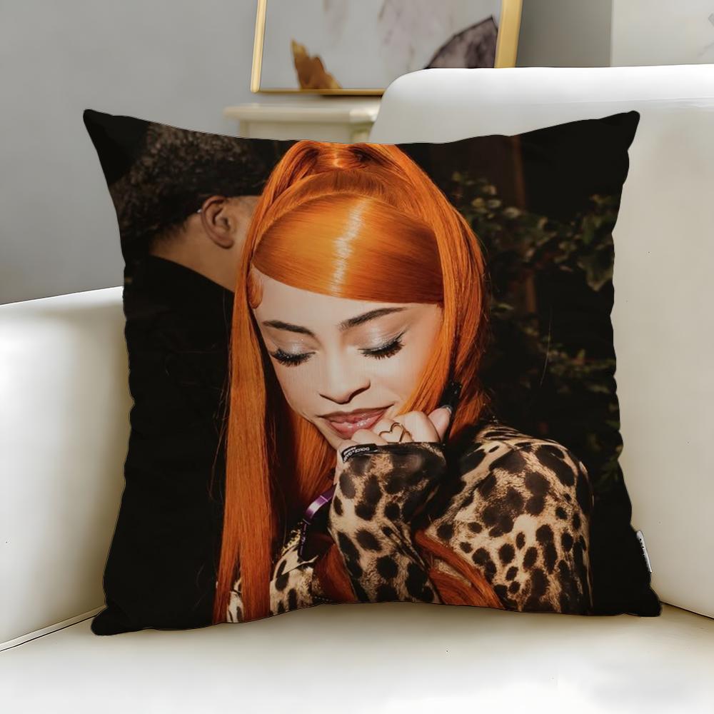 popular rapper Ice Spice Cushion Cover Soft EasyWash Pillow Case Versatile for Couch Bed Travel and Office