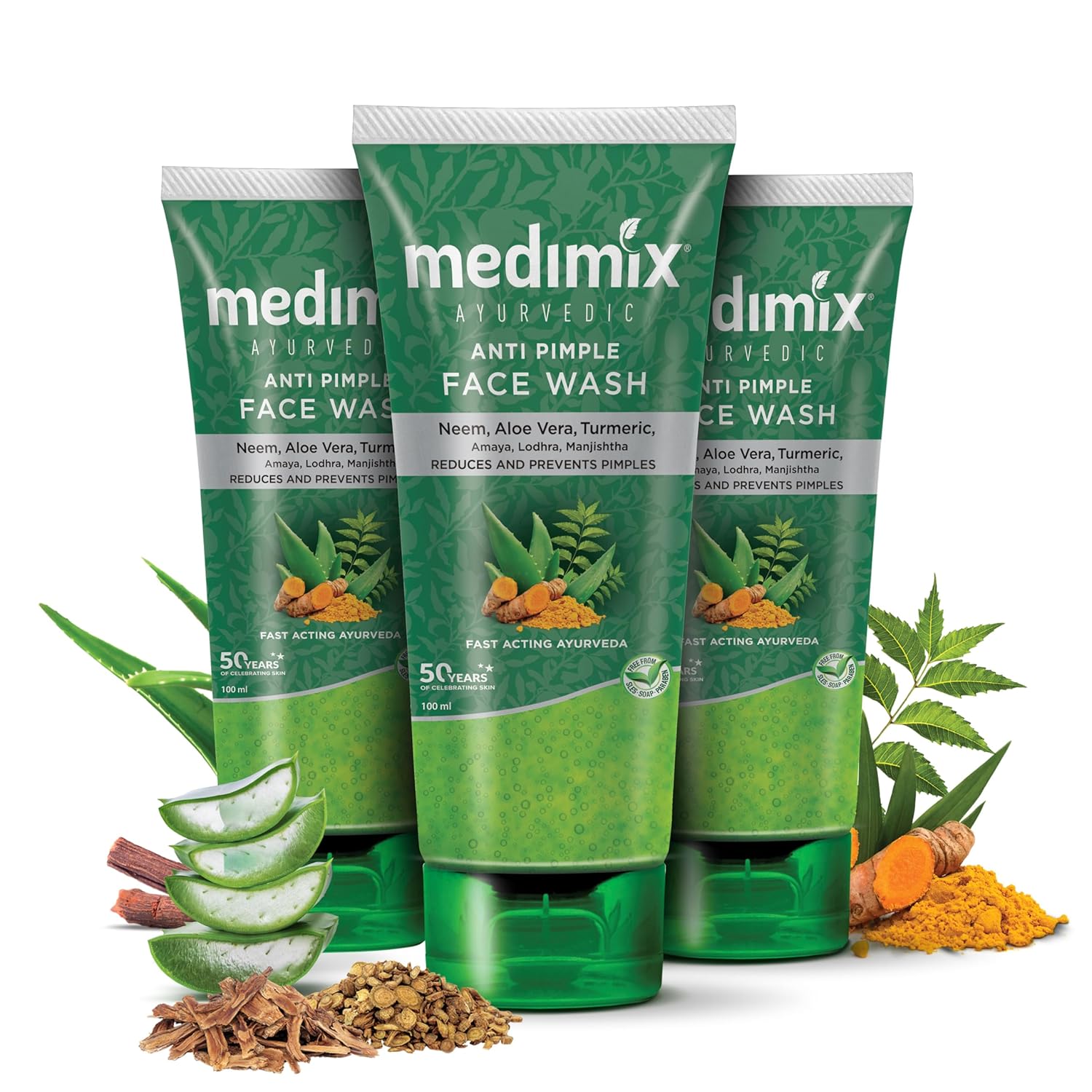 

Medimix Ayurvedic Anti Pimple Face Wash 100ml Pack Of 3 For Clear And Healthy Skin