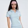 Tennis Sports Polo Shirt Summer Outdoor Running Quick-drying Lapel Sports Top Women's Yoga Clothes Fitness Short Sleeves