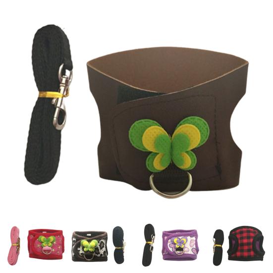 Pet Harness Mašle Dekorace Proti kousání Polyester Kšíry na hrudník pro morče Vodítko na procházky