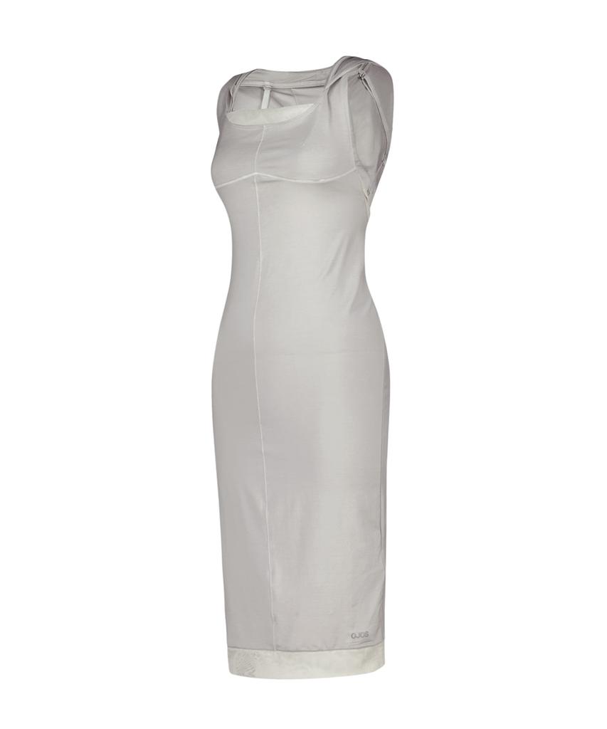 Ohos Flatseam Halter Midi Dress / Gray