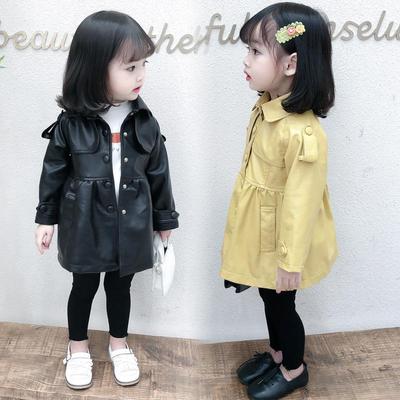 Kids Girls Trench Jacket Coat Fashion Temperament Windbreaker Jacket Children's Clothing