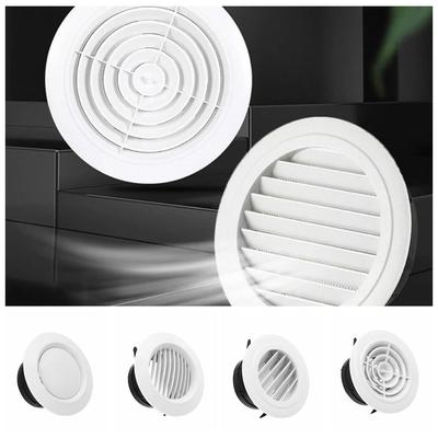 75-200mm Air Vent Extract Valve Grille White Ducting Ventilation Cover Kitchen Bath