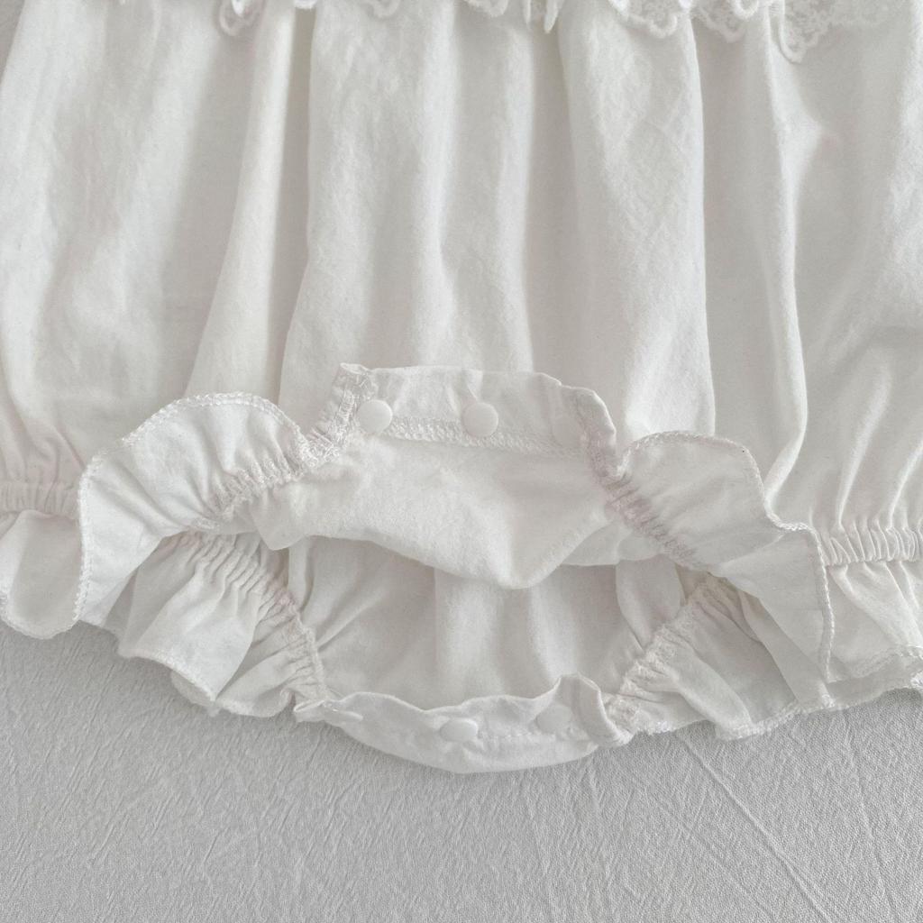 Girls' French Floral Smocked Sleeveless Dress & Baby Bodysuit Set for Sisters