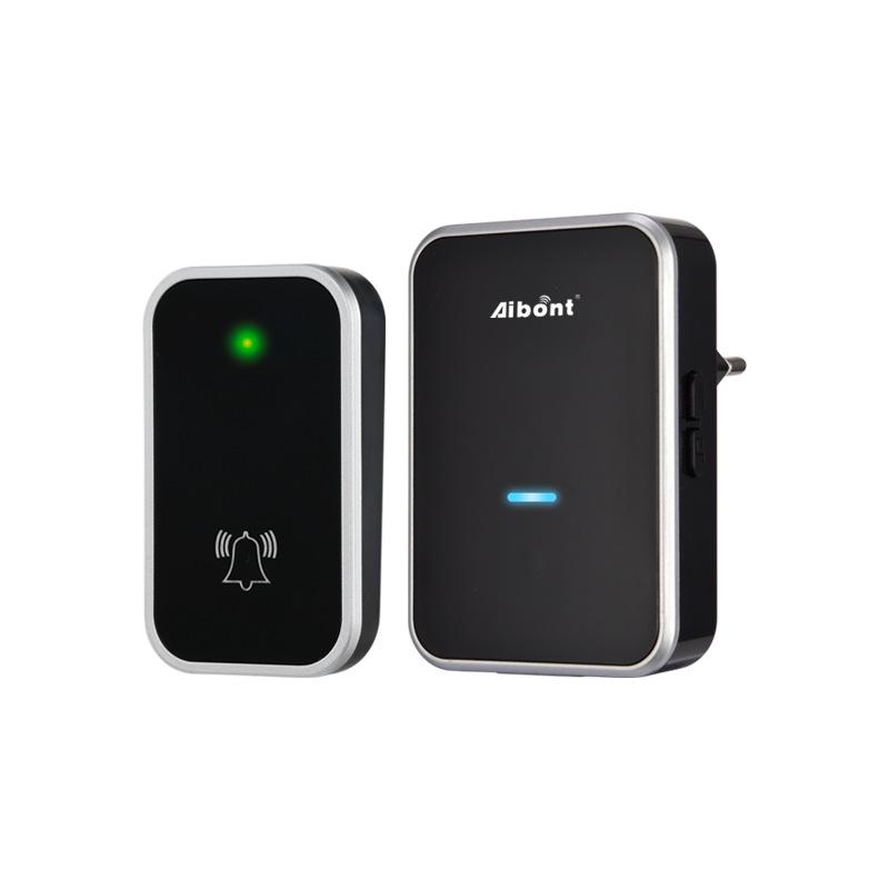 Smart Wireless Doorbell with Flashing Lights, Long-Range Remote Control, No Wiring, Ideal for Seniors 1 Transmitter + 1 Receiver