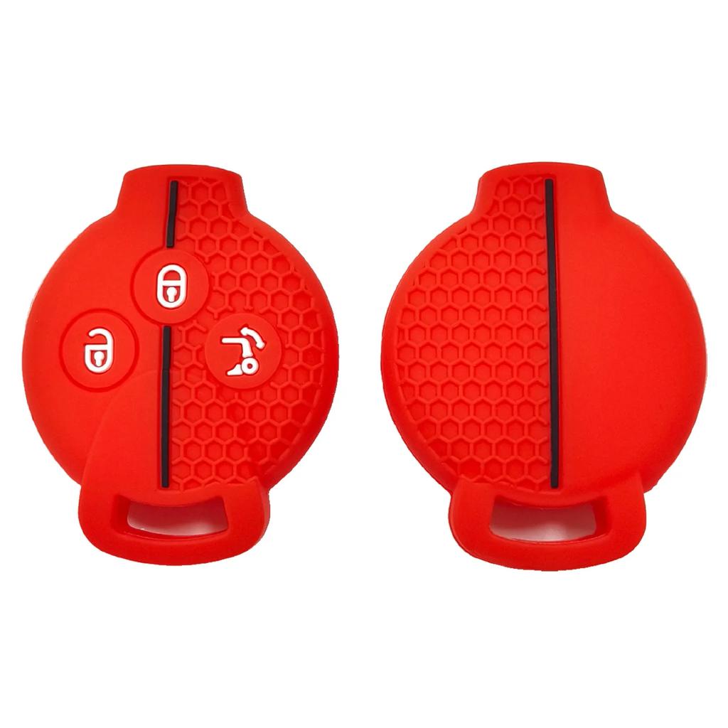 Silicone Car Key Case Cover for Mercedes Benz Smart 450 Brabus 451 Chiave Crossblade Fortwo Roadster K Forfour City Coupe Cabrio