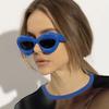 New Cat's Eye Sunglasses Women's Elliptic Form Large Frame Personality Sun Glasses Outdoor Leisure Eyewear UV400