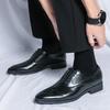 Men's Large Leather Business Formal Shoes, Size 38-48, Pointed Toe Wedding Groom Shoes