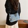Borsa Piccola Quadrata in Denim con Stelle Leggera Borsa a Spalla Crossbody da Donna