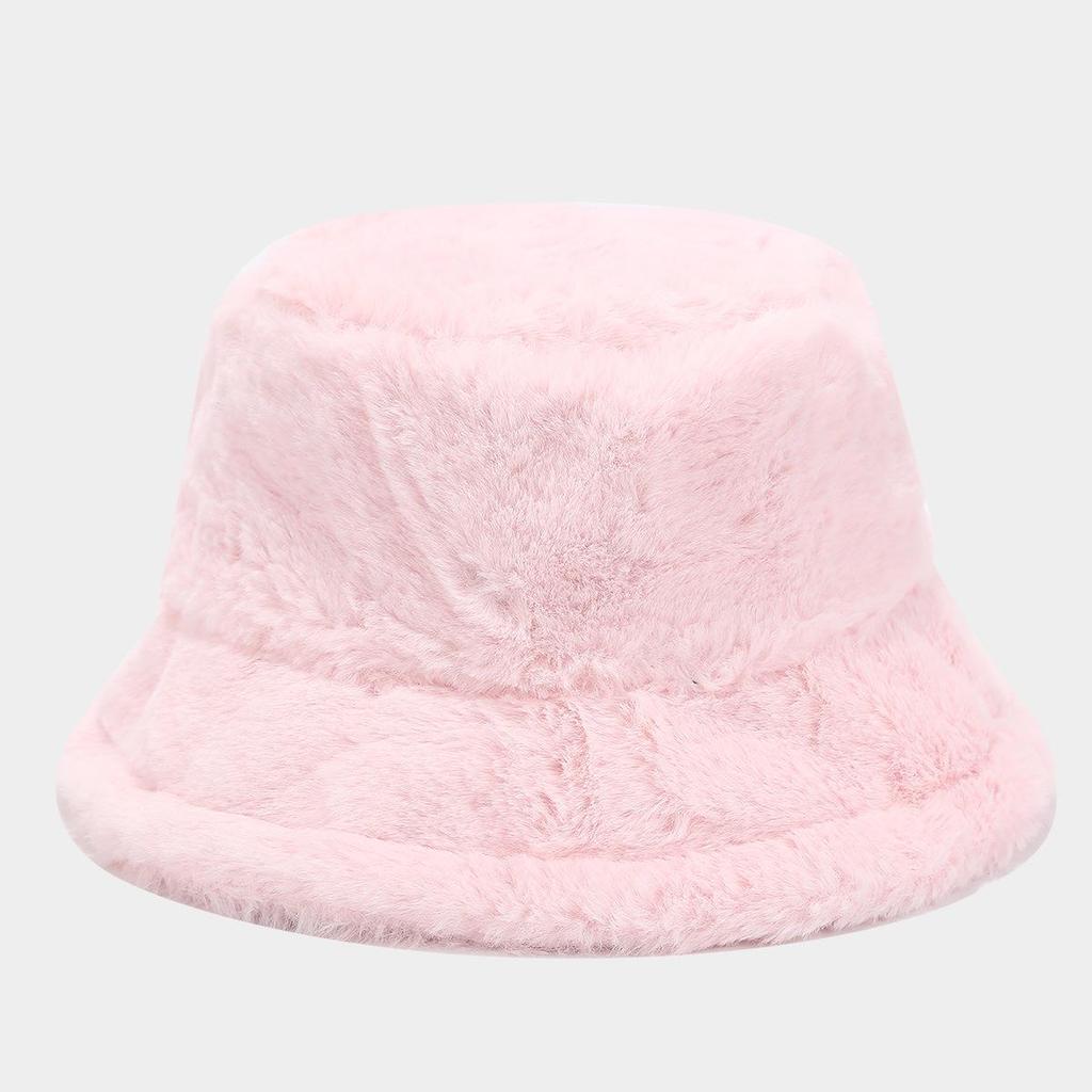Minimalistický rybářský klobouk z umělé králičí kožešiny - Podzim/Zima Teplý plyšový design pro venkovní nošení