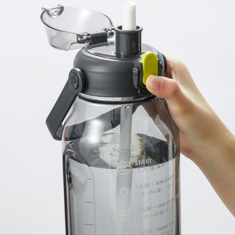 2 Liter Sports Water Bottles Transparent Plastic Water Cup BPA Free Water Bottle Portable Outdoor Travel Bicycle Drinkware Jug