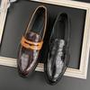 Men's shoes spring pointed leather shoes business banquet large size leather shoes men's retro 47 foot loafers men's