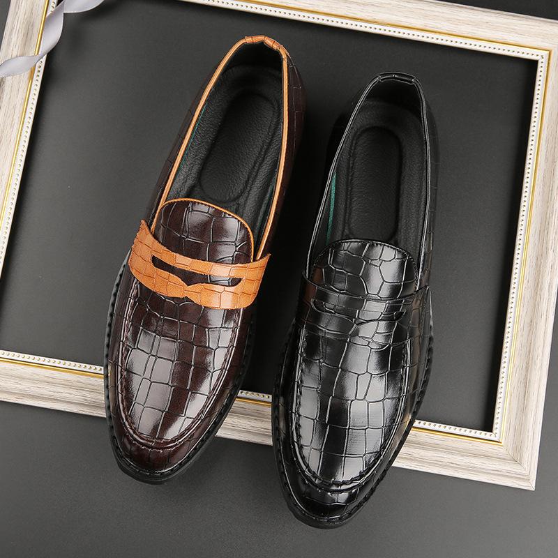 Men's Shoes Spring Pointed Leather Shoes Business Banquet Large Size Leather Shoes Men's Retro 47 Foot Loafers Men's