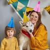 Decorative Dog Sparkling Hat Foldable Cat Headgear Pets Accessories Pet Birthday Hat  For Dogs Cats