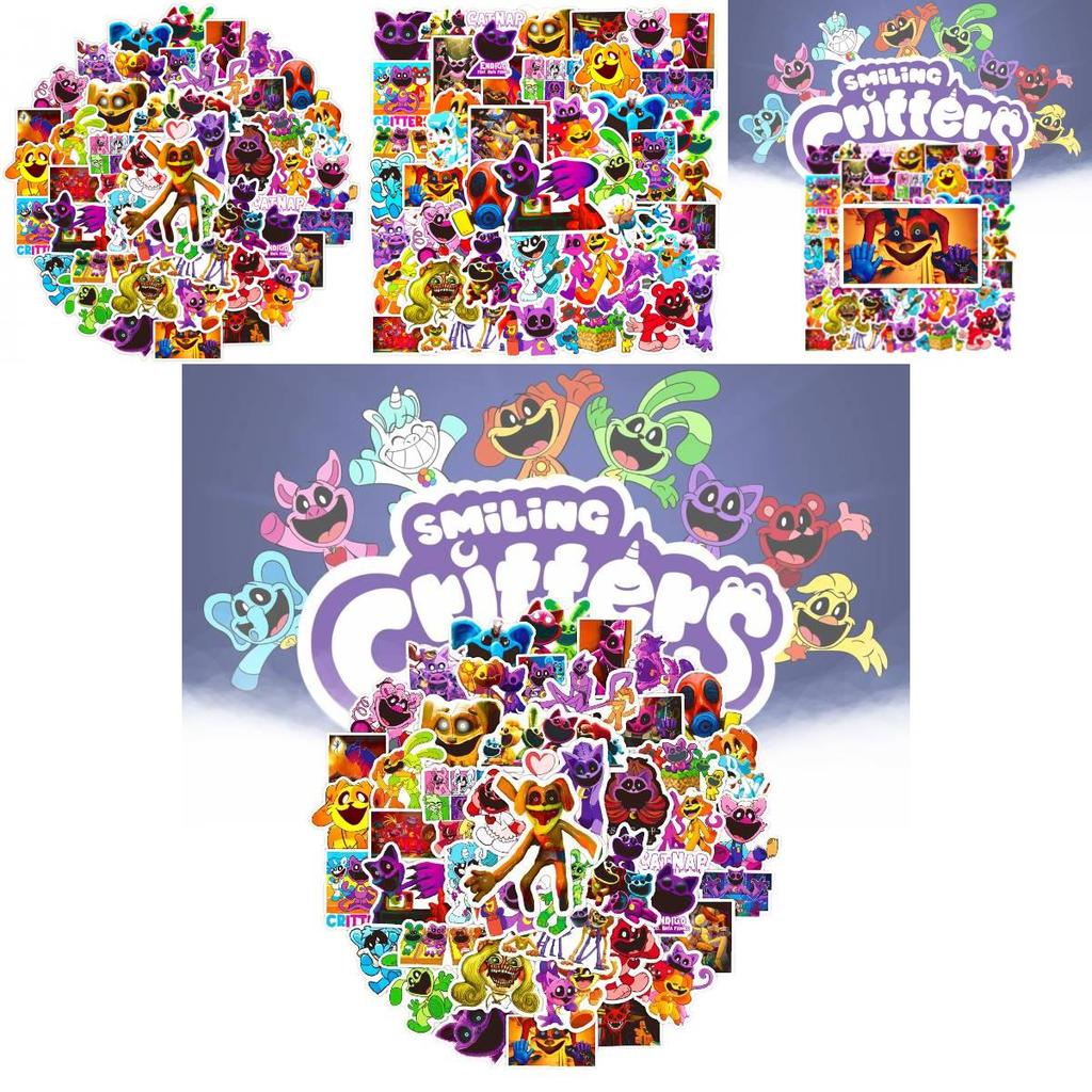 Autocolante Drăguțe cu Animale Smiling Critters de Desene Animate Pentru Mașină, Laptop, Telefon, Frigider, Material PVC Impermeabil