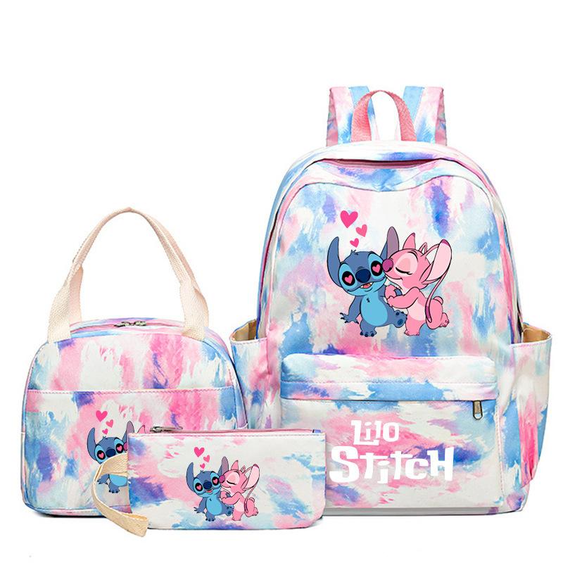 Cartoon Animation Schoolbag Large Capacity Primary And Secondary School Students Backpack Meal Bag Pencil Bag Three-Piece Set