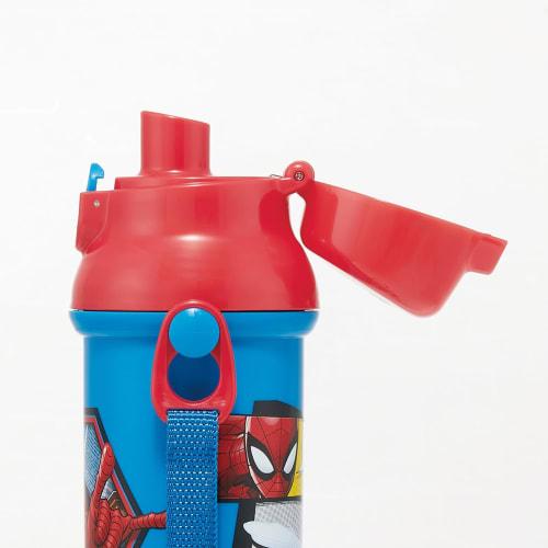 Skater Children's Plastic Water Bottle 480ml One Push Open/Close Antibacterial Child Friendly Lightweight Antibacterial Treatment Made in Japan Spider