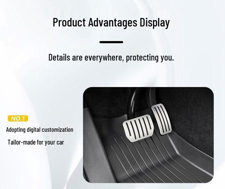 Full Coverage TPE Floor Mats for 2025 Tesla Model 3/Y