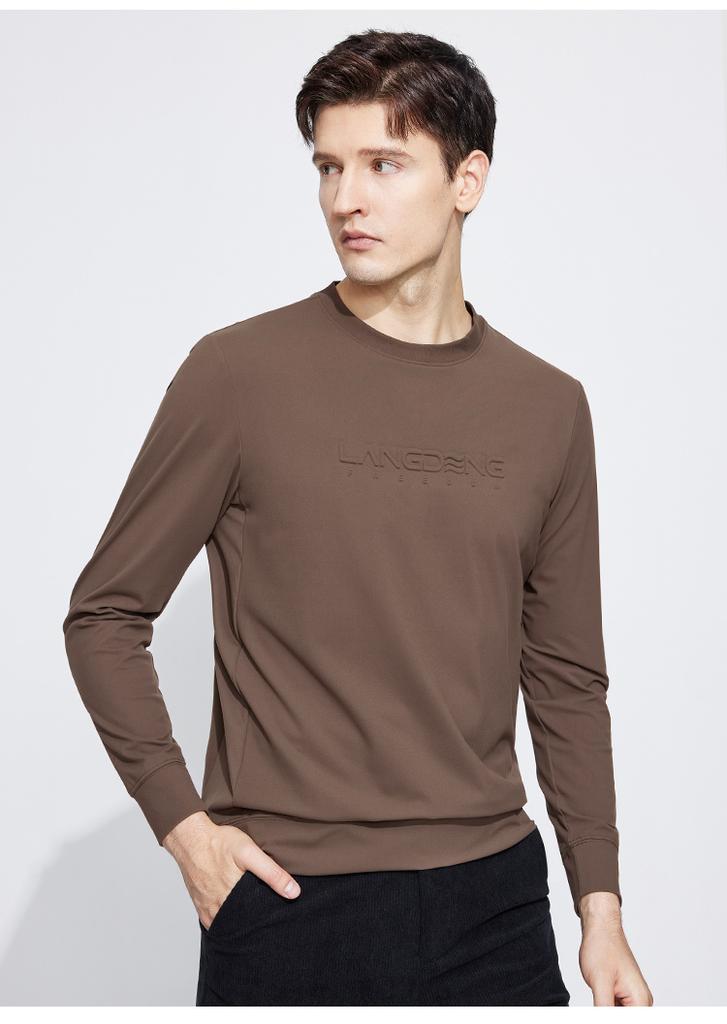 Langdeng Men's Round Neck Hoodie