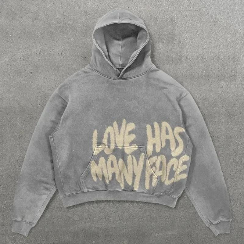 Street Trendy Brand Skull Pullover Sweater Digital Printing Casual Loose Hooded Sweater