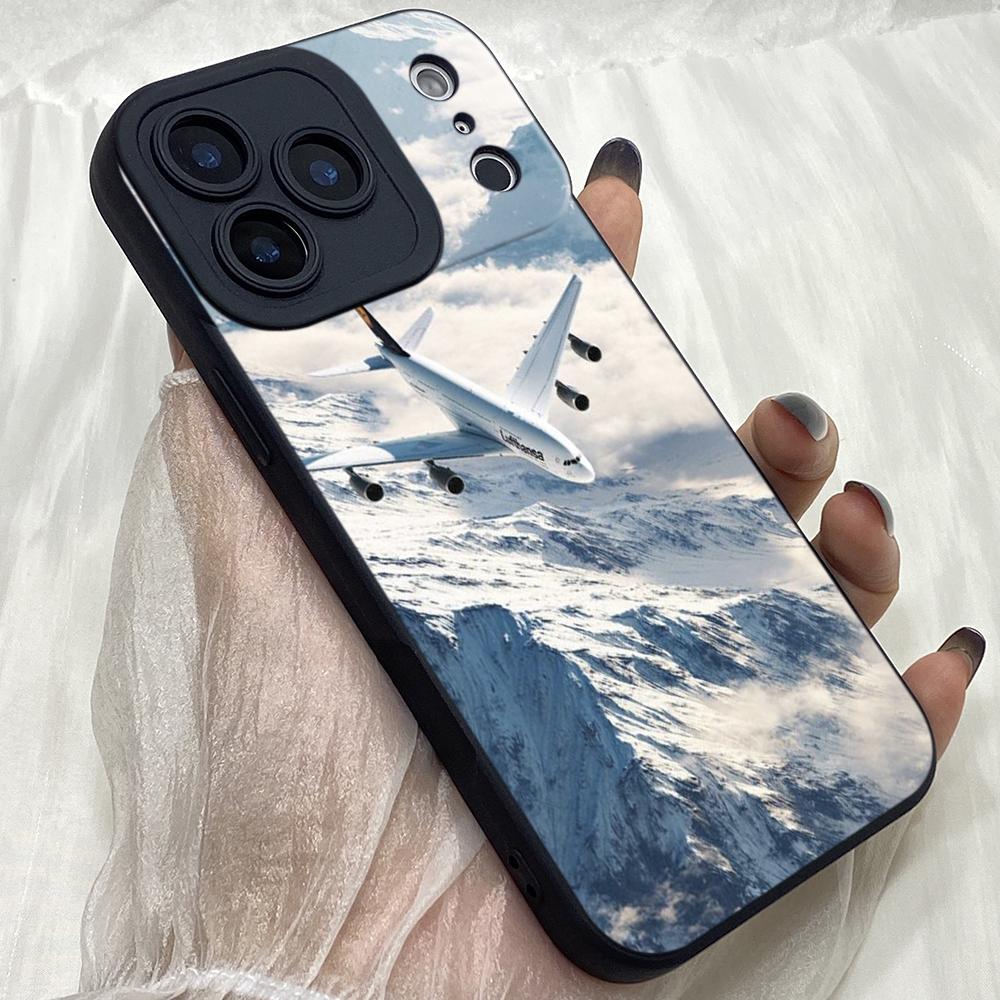 M265 Airplanes art design Angel Eyes Soft Phone Cases for iPhone Samsung Galaxy Xiaomi Rdemi Huawei Honor Infinix Realme OPPO Vivo All Model TPU Case