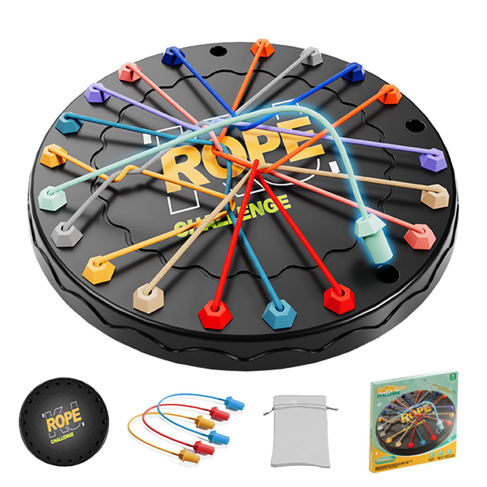 

Cross-rope Untangling Board Game: Educational Toy for Kids, Promoting Geometry Skills and Parent-Child Interaction. Small