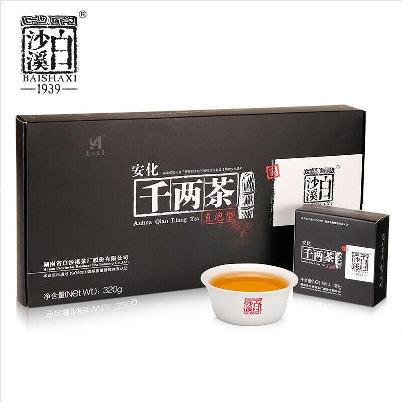 BAISHAXI Qian Liang Cha Hunan Anhua Dunkler Tee 320g QianLiang Tea Brick Schwarzer Tee