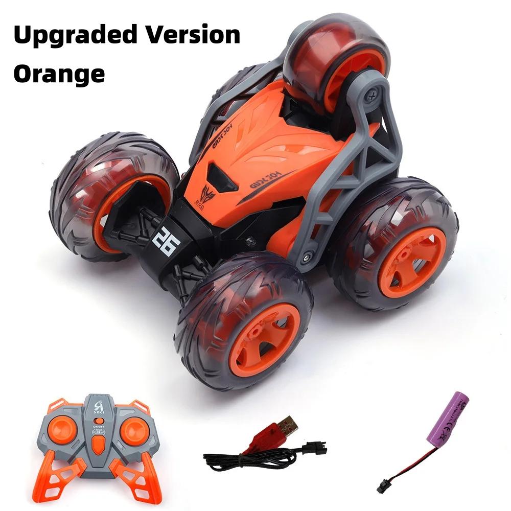 2.4G Remote Control Stunt Car with Lights 5 Wheels 360 Degree Roll Stunt Cars RC Tumbling Vehicle Kids Racing Cars Children Toy