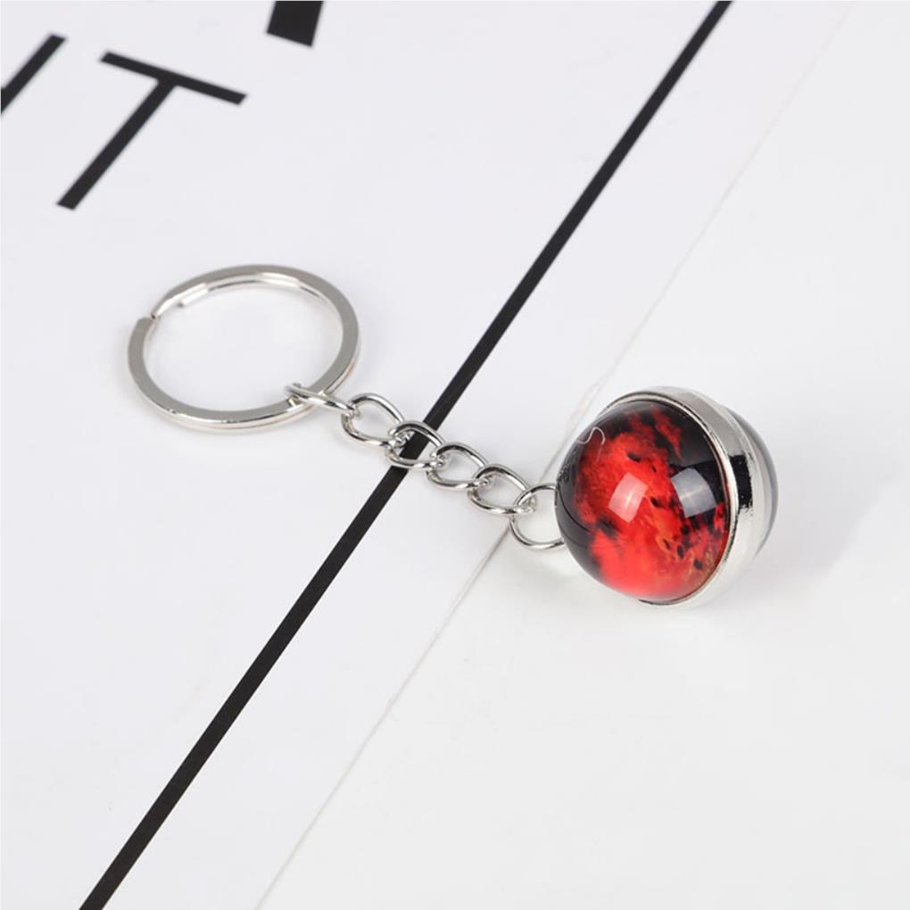 Planet Keychain Stylish Decorative Hanging Portable Luminous Glossy Round Exquisite Alloy Windshield Pendant Ornament