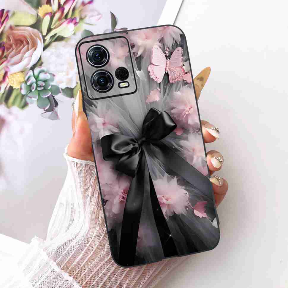 For Motorola Moto S30 Pro 5G XT2243-2 Case Cartoon Cat Butterfly Silicone TPU Black Cover For MOTO S30 Pro 5G Phone Shell Bumper